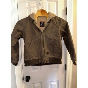 Walls Jacket Boys Tan Kids Grow System Duck Hood Sherpa Lined Chore Barn Work